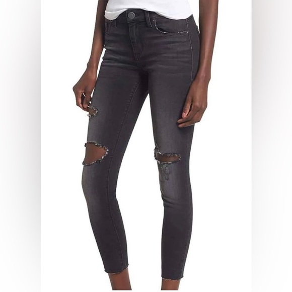 STS Emma Skinny Ankle Black Ripped Edition Size 28 - Picture 1 of 4